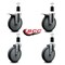 Service Caster 6'' Thermoplastic Rubber Swivel 1-1/2'' Expanding Stem Caster Set 2 Total Lock Brakes, 4PK SCC-EXTTL20S614-TPRB-2-S-2-112 - alternate 4